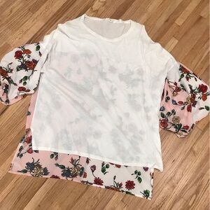 Balloon sleeved over sized blouse